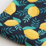 Lemon Fruits Cotton Fabric made in Korea by the Half Yard
