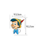 Disney Retro Pinocchio Character Cotton Fabric made in Korea by the Half Yard