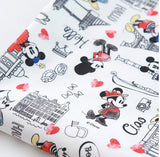 Disney Mickey Mouse Minnie Mouse Europe Tour Fabric printed in Korea by the Half Yard