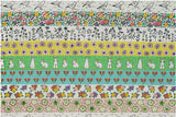 Wlidflower Animal Line Patch Patterned Fabric made in Korea by the Half Yard