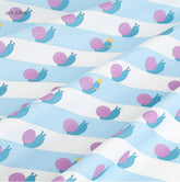 Cute Snail Patterned Fabric, Cute, Kids, Sewing, Quilt made in Korea by Half Yard