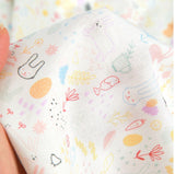 かわいいウサギのバニー柄生地、かわいい、子供、裁縫、キルト、韓国製、ハーフヤード