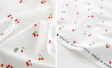 有機 30 年代水果櫻桃圖案布料由 Half Yard 在韓國印刷