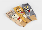 Tom and Jerry Patterned Low Cut Socks Women's Socks made in Korea