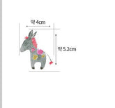 仙人掌花驢動物圖案布料韓國製造半碼