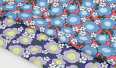 Drawing Flower Patterned OEKO Tex Fabric made in Korea by Half Yard