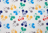 韓国でプリントされたディズニーミッキーマウスカラーインクスタンプ柄生地(半ヤード単位)