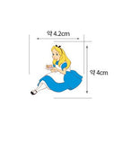 韓国でプリントされたディズニー不思議の国のアリスのティータイム生地(半ヤード単位)