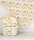 Cute Animal Savanna Lion Giraffe Alligator patterned Fabric made in Korea by the Half Yard