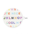 英語アルファベット柄の韓国製 OEKO TEX 生地 半ヤード