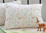 Dotted Line Animal Farm Patterned Fabric, Cute, sewing, Quilt made in Korea Half Yard
