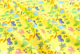 Cute Dinosaur Kawaii Dino Patterned OEKO-TEX Fabric made in Korea by the Half Yard