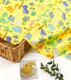 Cute Dinosaur Kawaii Dino Patterned OEKO-TEX Fabric made in Korea by the Half Yard