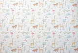 Dotted Line Animal Farm Patterned Fabric, Cute, sewing, Quilt made in Korea Half Yard