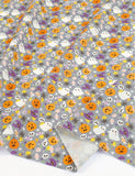 Halloween Pumpkin Ghost Candy Patterned OEKO-TEX Fabric made in Korea by the Half Yard
