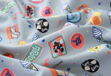 Disney Mickey Mouse Blue Label Cotton Fabric printed in Korea by the Half Yard