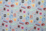 Disney Mickey Mouse Blue Label Cotton Fabric printed in Korea by the Half Yard