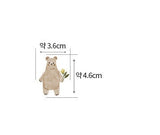 かわいい動物の森の鹿、クマ、ウサギの柄の生地(韓国製、半ヤード単位)