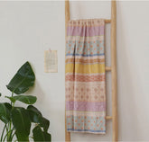 Vintage Flower Ethnic Patterned Fabric made in Korea by the Half Yard