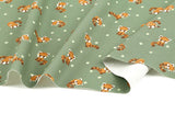 Animal Red Panda Lesser Panda patterned OEKO-TEX® Fabric, Made in Korea by the Half Yard