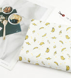 Banana Fruits patterned OEKO-TEX® Fabric, Made in Korea by the Half Yard