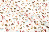 Dessert Ice cream Chocolate Strawberry Sweets patterned OEKO-TEX® Fabric, Made in Korea by the Half Yard