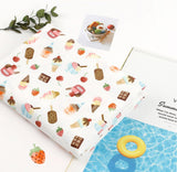 Dessert Ice cream Chocolate Strawberry Sweets patterned OEKO-TEX® Fabric, Made in Korea by the Half Yard