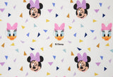 韓国でプリントされたディズニーミニーマウスデイジーダックトゥインクル生地(半ヤード単位)