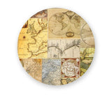 Vintage Cotton Linen World Map Patterned OEKO-TEX® Fabric made in Korea by the Half Yard 45cm x 140cm or 18"x 55"