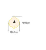 Floral Garden Yellow Wave Flower Fabric made in Korea 45cm by 110cm or 18" by 43" by the half yard