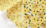 Floral Garden Yellow Flower Bouquet Fabric made in Korea 45cm by 110cm or 18" by 43" by the half yard