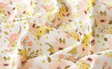 Floral Garden Yellow Flower Sweet Bouquet Fabric made in Korea 45cm by 110cm or 18" by 43" by the half yard