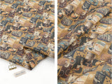 Vintage Cotton Linen Coffee Cafe Patterned OEKO-TEX® Fabric made in Korea by the Half Yard 45cm x 140cm or 18"x 55"