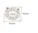 Animal Cute Lion patterned Fabric made in Korea by the Half Yard