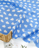 OEKO-TEX 兔兔鬱金香花朵圖案布料,韓國半碼數位紡織印花製造