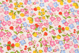 Flower Fruits Floral Garden patterned Fabric made in Korea by the Half Yard