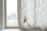 Blue Toile de Jouy Scenery Patterned Fabric made in Korea by Half Yard / 45 X 140cm 18" X 55", Cotton Linen