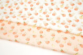 OEKO-TEX ウサギ バニー ピーチ フルーツ柄生地 韓国製 半ヤード単位