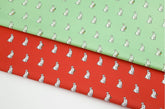 OEKO-TEX Happy New Year Rabbit Bunny Carrot Patterned Fabric made in Korea by the Half Yard