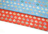 OEKO-TEX Flower Rabbit Bunny Patterned Fabric made in Korea by the Half Yard