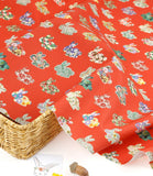 OEKO-TEX Flower Rabbit Bunny Patterned Fabric made in Korea by the Half Yard