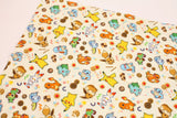 Cookie Pocket Monster, Pokemon Eevee Pikachu Squirtle Bulbasaur character Fabric made in Korea / Half Yard