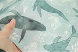 動物のイルカ柄のOEKO-TEX®生地、韓国製アニマル生地(半ヤード単位)