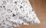 Bird Owl Tawny Owl patterned Fabric, Animal Fabric made in Korea by the Half Yard