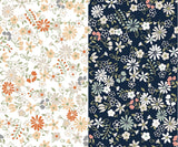 Sage Flower Floral Garden Patterned Fabric made in Korea by the Half Yard
