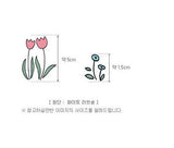 Floral Tulip Wildflower Riverside Flower Patterned Fabric, Flowers Fabric made in Korea by the Half Yard