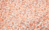 Romantic Rose Flower patterned OEKO-TEX® Fabric, Floral Fabric made in Korea by the Half Yard