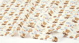 OEKO-TEX Animals Shirts Teddy Bear Patterned Fabric made in Korea by the Half Yard