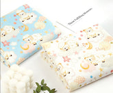 OEKO-TEX Animals Sleepy Sheep Patterned Fabric made in Korea by the Half Yard