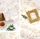 OEKO-TEX Animals Sleepy Sheep Patterned Fabric made in Korea by the Half Yard